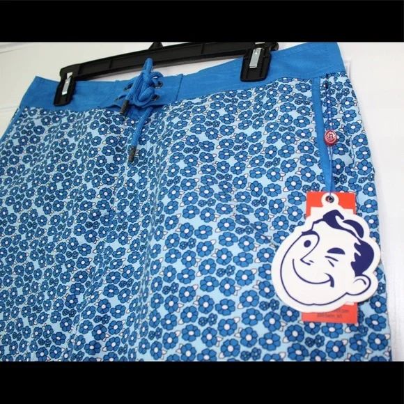 Mr. SwimTropical Lt Blue Board Shorts